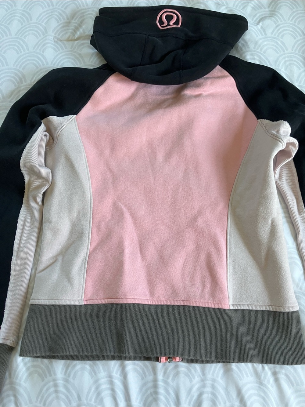 lululemon athletica Pink & Black Colorblock Zip Hoodie - Picture 4 of 4